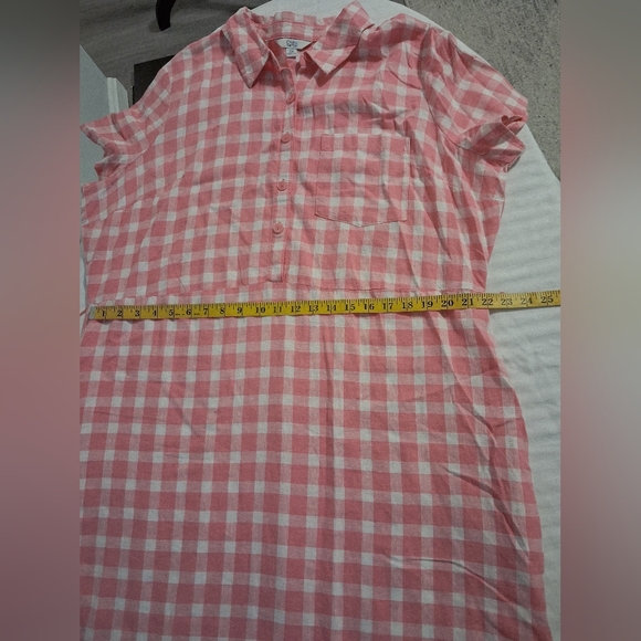 Pink Checkered Maxi Dress XXL - Picture 10 of 12